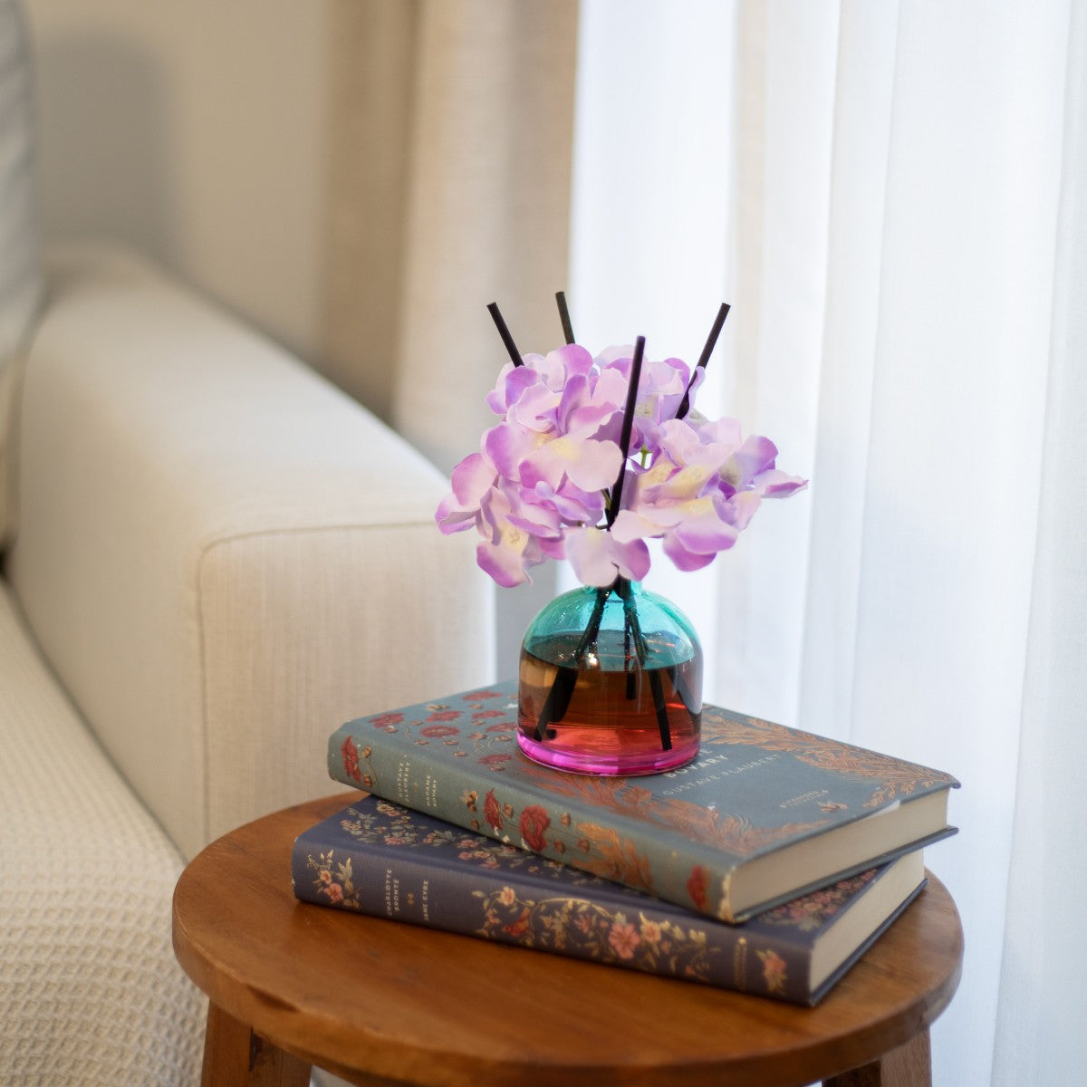 difusor de aromas ambar gengibre com flor decorativa
