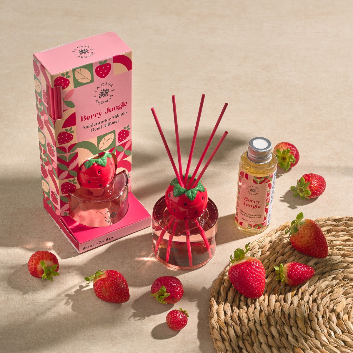 ambientador mikado morango e frutos vermelhos