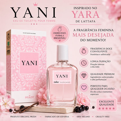 perfume doce feminino estilo yara lattafa prady