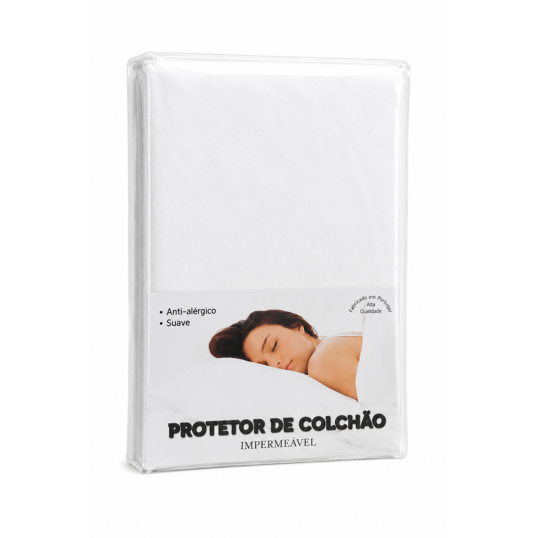 Protetor de colchão impermeável 100% algodão