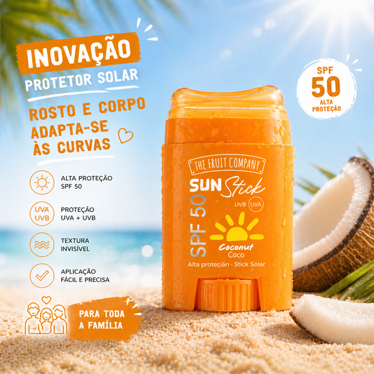 sun stick coco proteção UVA UVB portátil