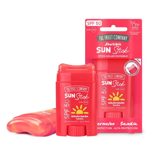 protetor solar stick SPF50 melancia invisível rosto corpo