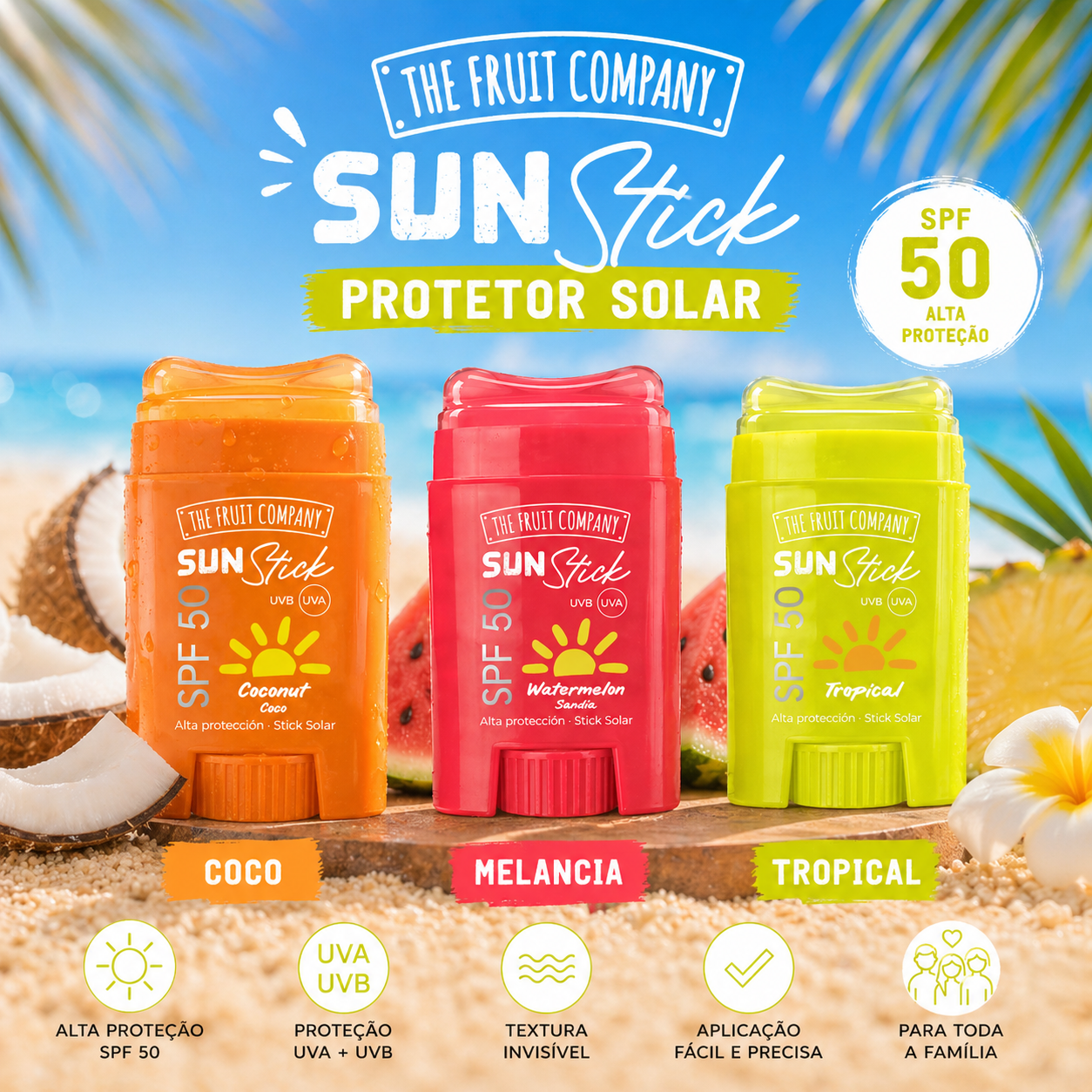 protetor solar família viagem praia stick