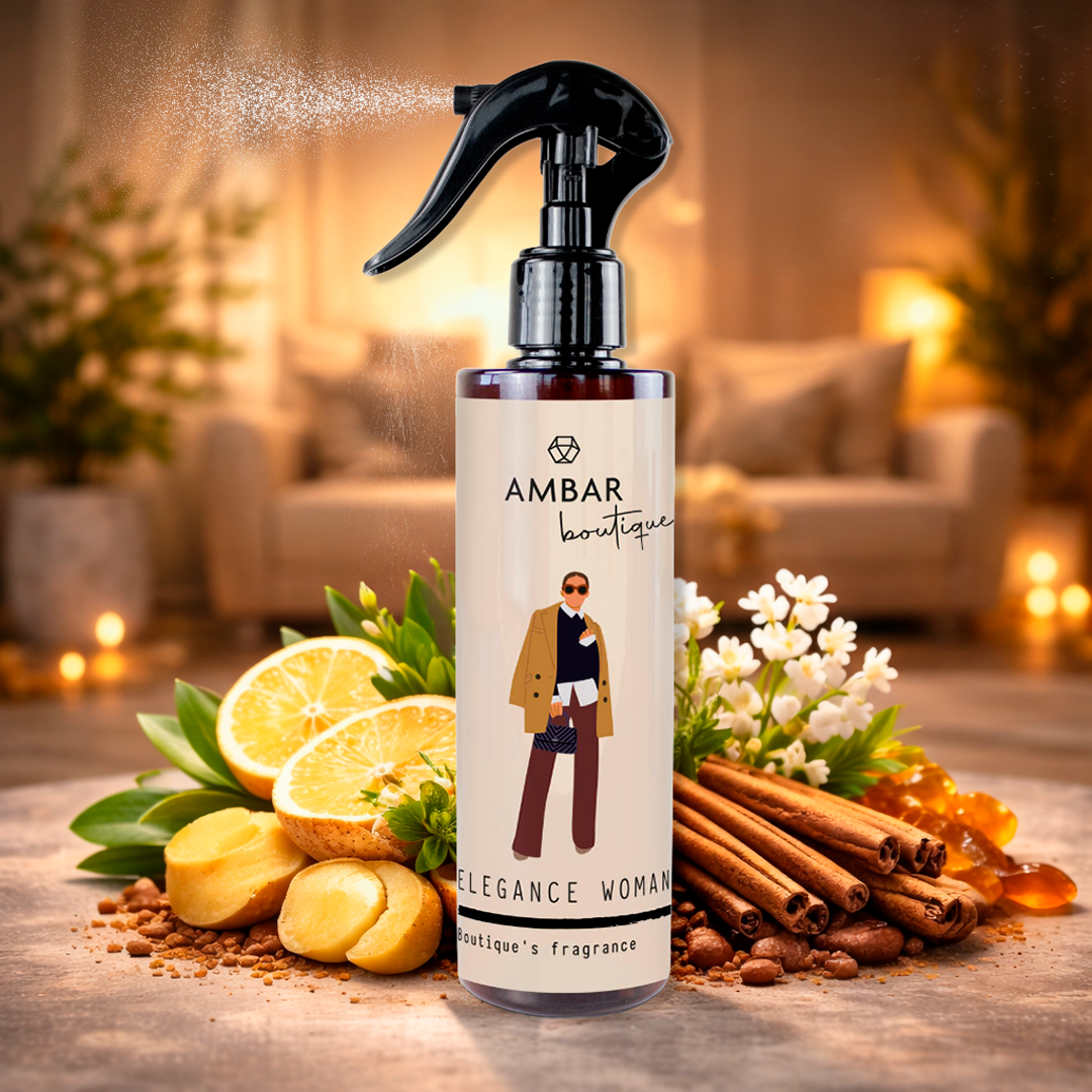 Room Spray Elegance Woman 250 ml / Spray de Ambiente Feminino – Aromatizador sofisticado para quartos e salas