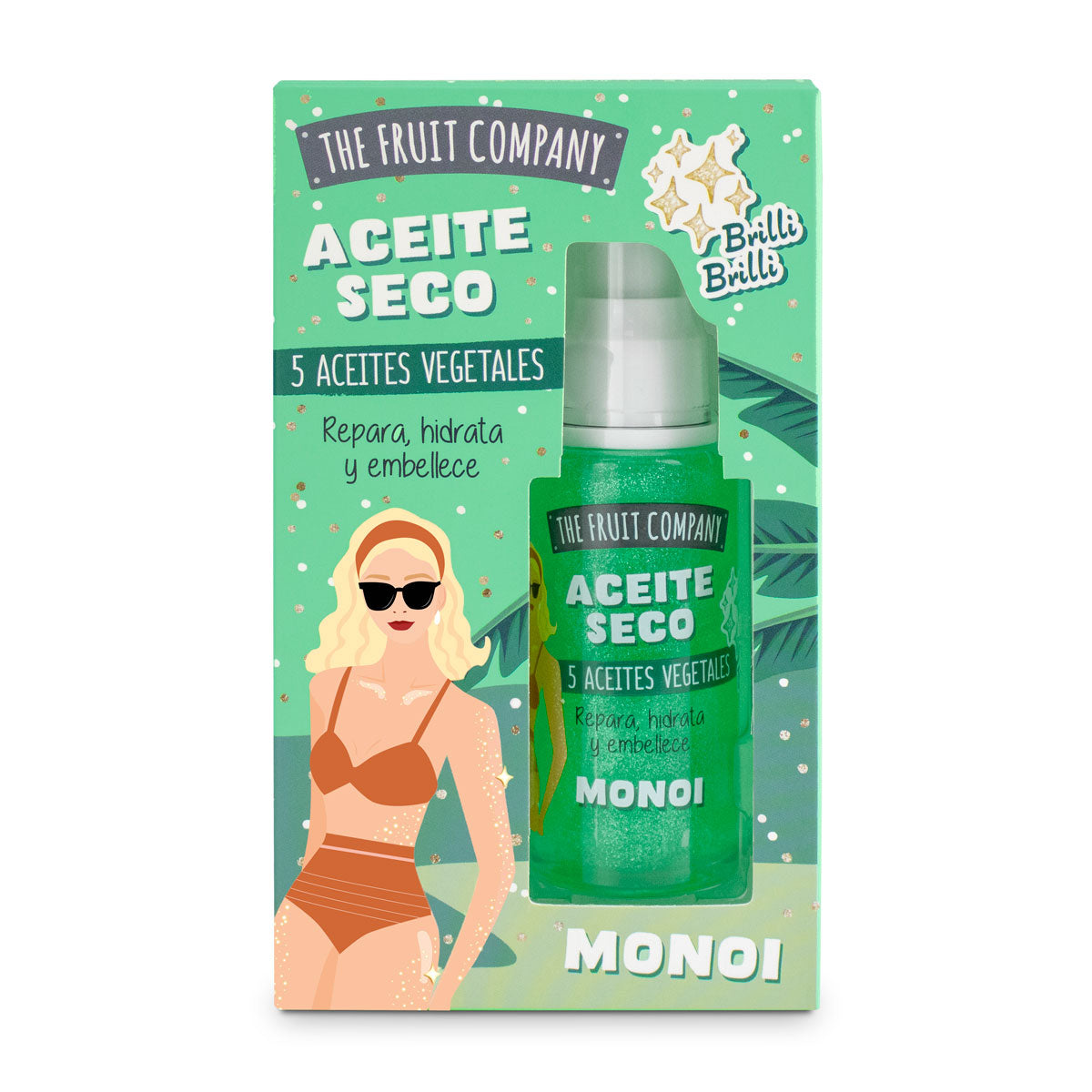 Aceite Corporal Seco Monoï con Brillo 50ml | La Compañía de Frutas