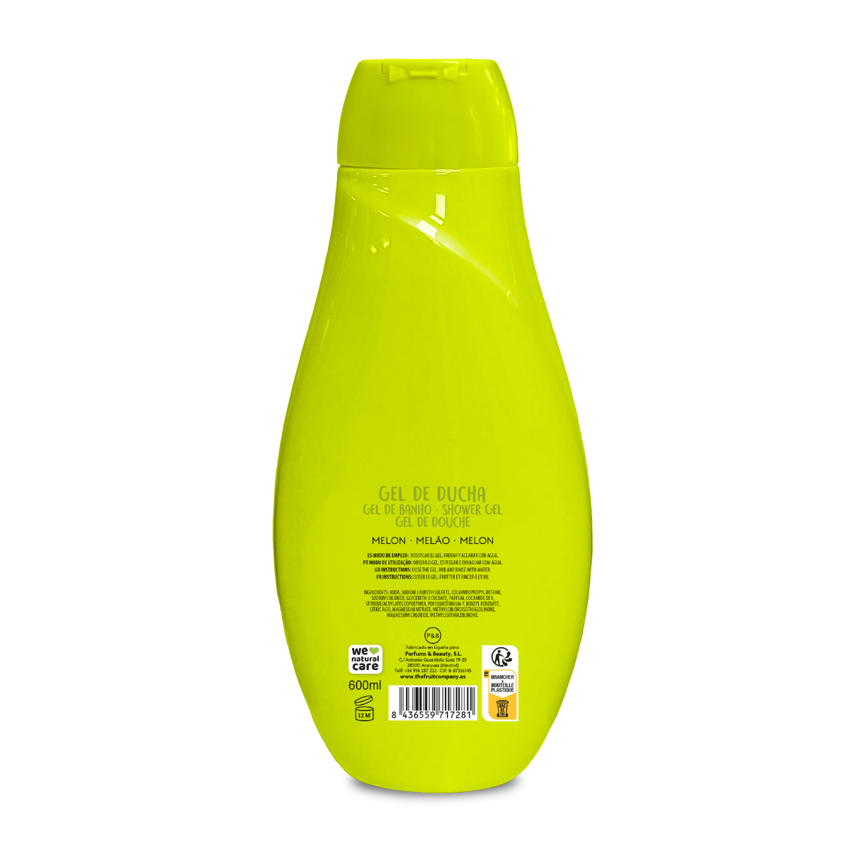 Gel de Banho Melão 600 ml | The Fruit Company