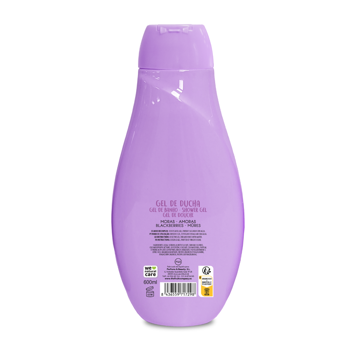 Gel de Banho Amora 600 ml | The Fruit Company