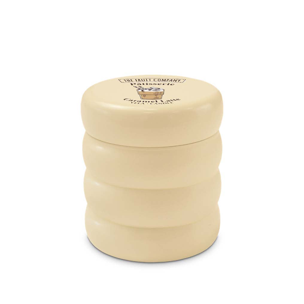 vela perfumada caramel latte café e caramelo the fruit company