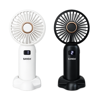 Ventilador mini portátil recarregável SANDA SD-6616 branco