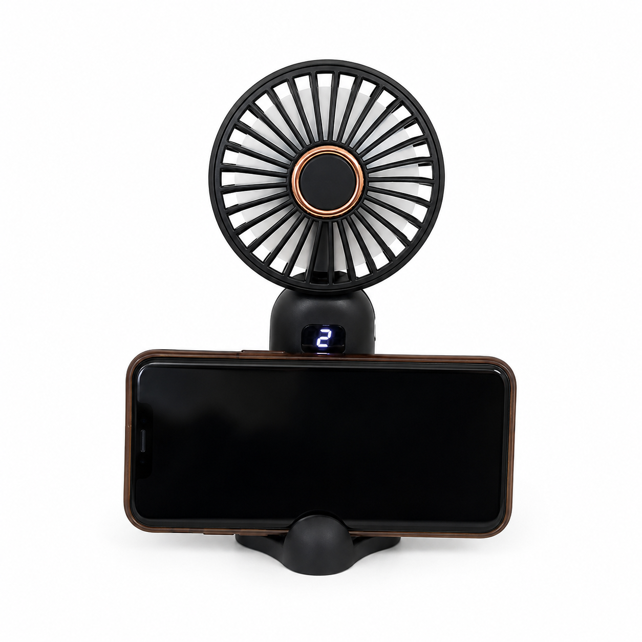 Ventilador portátil com suporte para telemóvel SANDA