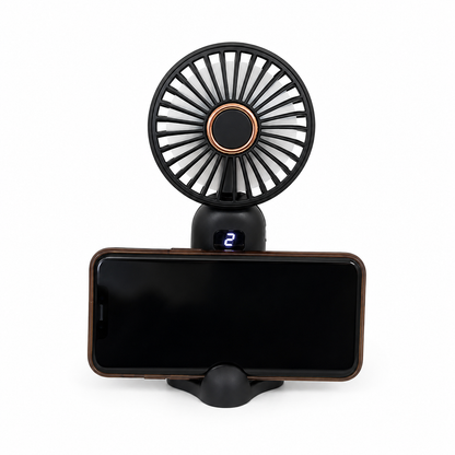 Ventilador portátil com suporte para telemóvel SANDA