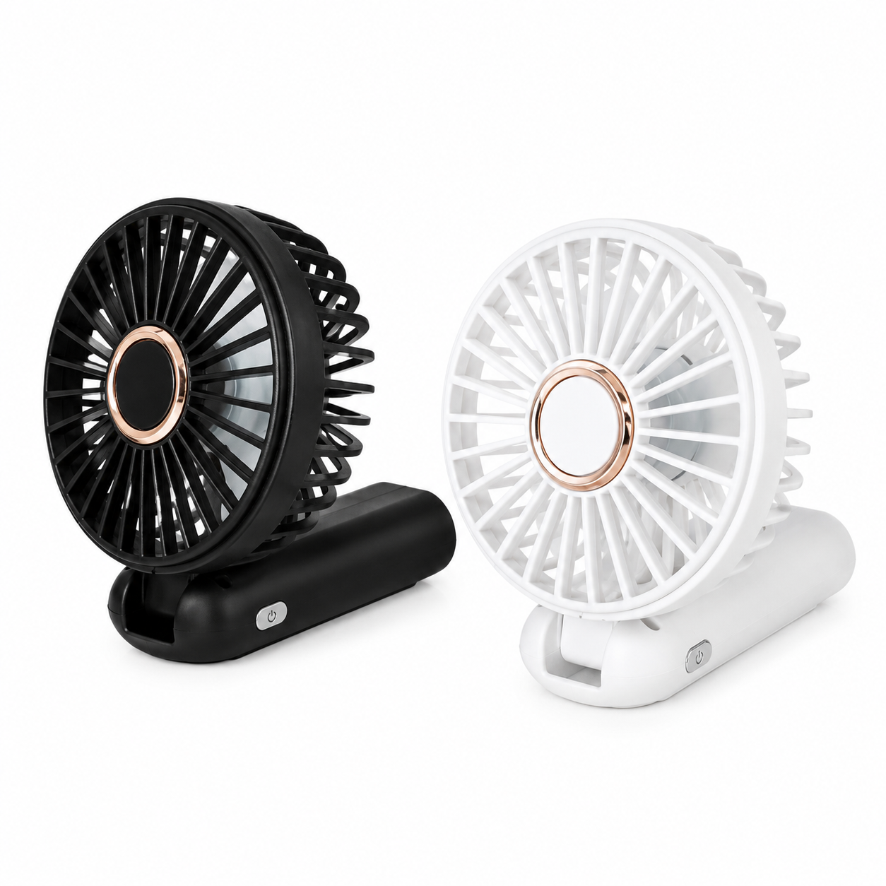 Ventilador mini portátil recarregável SANDA SD-6616 branco e preto