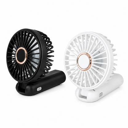 Ventilador mini portátil recarregável SANDA SD-6616 branco e preto