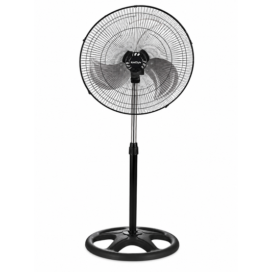 Ventoinha de pé KmtStyle 90W preta de 45 cm